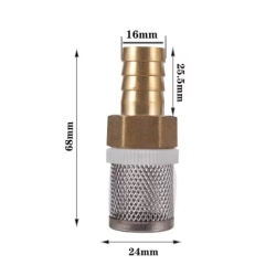 Smok ssawny z sitem do węży o średnicy wewnętrznej 16 mm